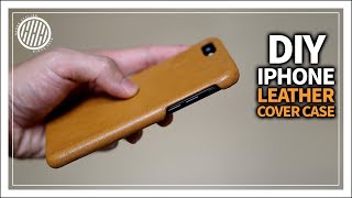 Leather Craft DIY Iphone leather case  How to make Leather phone case [upl. by Valer40]