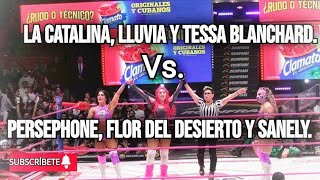 La Catalina Lluvia y Tessa Blanchard vs Persephone Flor del Desierto y Sanely [upl. by Nehpets730]