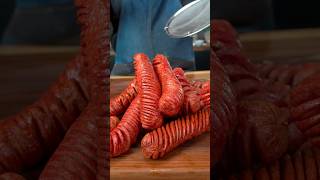 Crispy Red Sausages for My Son shorts cooking [upl. by Tirrag501]