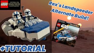 I made a LANDSPEEDER using Rex’s Microfighter  Lego Star Wars Captain Rex YWing alternate build [upl. by Araek]