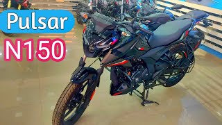 Bajaj pulsar N150 model black and red color bike review video  bike [upl. by Artemus592]