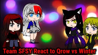 Team SFSY reacts to Qrow vs Winter [upl. by Eniamrahs]