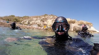 Triple Arch Dive  Gozo Malta [upl. by Nart]