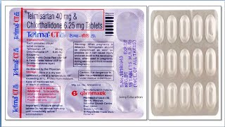 telma ct 40125 in hindi  telmisartan tablet 40 mg in hindi  chlorthalidone 125 [upl. by Alekahs]