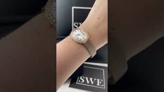 Cartier Baignoire 18K Rose Gold Diamond Ladies Watch WB520004 Review  SwissWatchExpo [upl. by Geer]