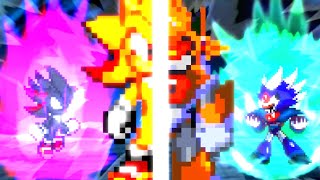 Shadic vs Metallix  Sonic Sprite Animation [upl. by Lynnworth]