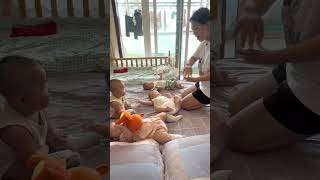 Adorable Chinese Quadruplets  Life With Quadruplets 👶❤️ quadruplets lifewithquadruplets triplets [upl. by Arrais]