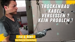 Trockenbau Kabel nachträglich verlegen [upl. by Hauge]