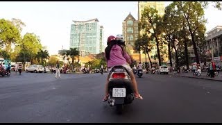 2014 Downtown Saigon Ho Chi Minh City Motorbike Ride [upl. by Klinger]