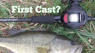 First Time Fishing With BAITCASTER FIRST CAST FISH [upl. by Allbee79]