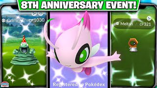 Celebrate Pokémon GO’s 8th Anniversary Shiny Meltan Party Hat Pokémon and More” [upl. by Eiraminot700]