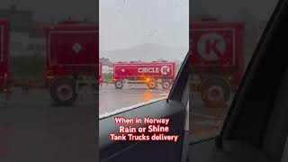 Tank Trucks Delivery Rain or Shine highlights fypシ゚viral travel norway🇳🇴 [upl. by Leesen]