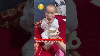 funny baby naughty baby😅 funny cute loughing [upl. by Retsev]