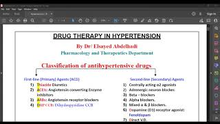 Antihypertensivedrugs  Part 1  Dr Elsayed Abdelhadi [upl. by Salb]