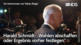 Harald Schmidt „Wahlen abschaffen oder Ergebnis vorher festlegen“  Tobias Riegel  NDSPodcast [upl. by Anetsirhc864]