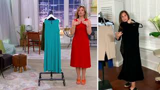 Susan Graver Every Day Liquid Knit Midi Dress on QVC [upl. by Cayser]