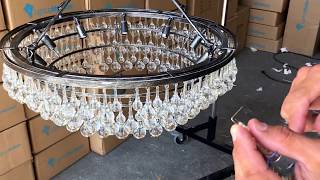 How to hang a crystal on a chandelier light fixture DIY Lightupmyhomecom [upl. by Nigrom301]