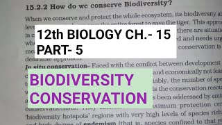 Class 12 biology chapter 15Part 5Biodiversity conservationStudy with Farru [upl. by Ahsenre344]