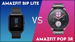 Amazfit Bip Lite vs Amazfit Pop 3R Comparison [upl. by Tamra]