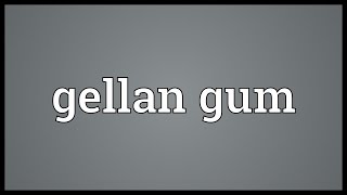 Gellan gum Meaning [upl. by Pedrotti688]