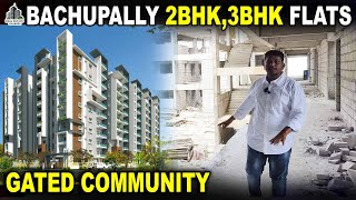 Bachupally 2bhk 3bhk Flats Gated Community  Miyapur X Road 2bhk Flats bachupally 2bhk [upl. by Adiel153]