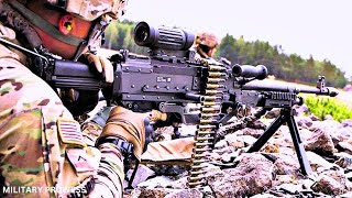 M2 50 caliber M249 M240B US Army Machine Gun Direct Fire [upl. by Nolyaj]