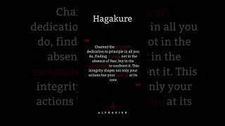 Hagakure⛩️ alpharion alphamindset hagakure [upl. by Gershom167]