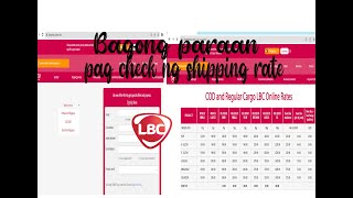 Paano ang BAGONG PARAAN ng Pag Check ng SHIPPING RATE sa LBC lbcpadala shippingfee [upl. by Patrich]