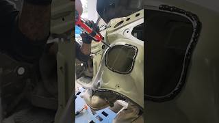 Seam sealer autobody autotechnician carrepairservice [upl. by Aynom253]