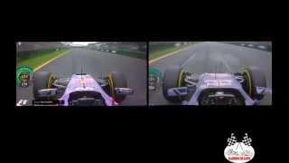 Daniel Ricciardo vs Max Verstappen  Onboard Lap Australia 2015 [upl. by Nytsua30]