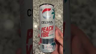 CELSIUS Sparkling Peach Vibe Review [upl. by Berti739]