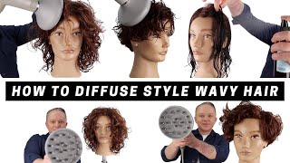 How To Diffuse Wavy Hair For Volume amp Definition [upl. by Maryjo]