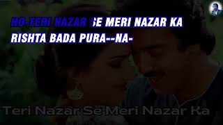 Teri Nazar Se Meri Nazar Ka Scrolling Karaoke For Duet [upl. by Hoskinson919]