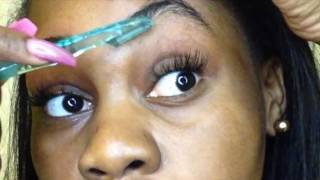 ARCHING EYEBROWS WITH A RAZOR  AT HOME DIY [upl. by Lingwood96]