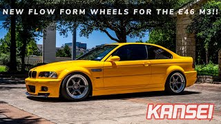 E46 M3 Gets a New set of Kansei Wheels [upl. by Attelrac218]