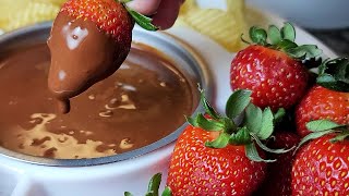 CHOCOLATE FONDUE  Easy Chocolate Fondue Recipe  Simply Mamá Cooks [upl. by Noyk]