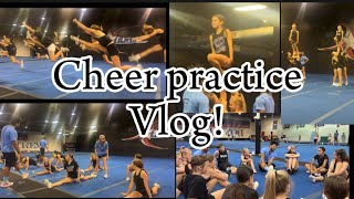 Cheer practice vlog❤️💙📣 SXCOURAGE allstarcheer cheer stunting fun vlog vlogging courage [upl. by Nagad]