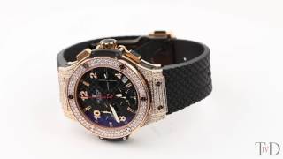 Hublot Big Bang 41mm Chronograph Rose Gold Diamond Set 341PB131RX T4D watch review [upl. by Aramenta832]