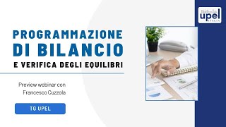 Programmazione di bilancio e verifica degli equilibri strumenti operativi  Francesco Cuzzola [upl. by Lucic]