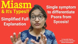 quotMiasmquot Full Explanation  Types of Miasms  How to Differentiate Psora from Sycosis [upl. by Elie]