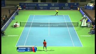 ACO 2014 Day 5 Match 3 Highlights Y BHAMBRI vs V POSPISIL [upl. by Esinyt]