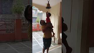 Shivansh aur papa Gaye Mandir 🛕ViralShortLike [upl. by Leeban]