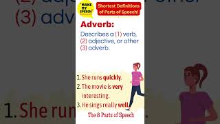 The 8 Parts of Speech partsofspeech englishgrammar [upl. by Sudhir178]