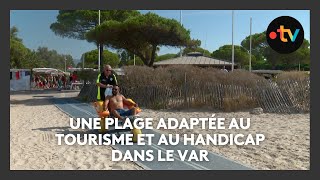 Une plage adaptée au tourisme et au handicap dans le Var [upl. by Aala132]