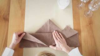 Napkin folding from Duni  Maple Leaf [upl. by Hoagland]