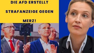 ENORME ESCALATION DIE AFD BRINGT STRAFANZEIGE GEGEN MERZ EIN afd [upl. by Nayarb]