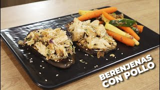 Receta de BERENJENAS con POLLO y VEGETALES a La Plancha 😍 [upl. by Elcarim]