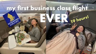 My Entire FIRST Business Class Experience NEW YORK to SINGAPORE  19 hours on Airbus A350 ✈️ [upl. by Nnyllatsyrc870]