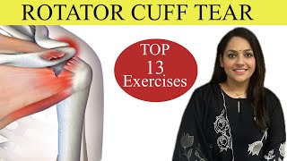 13 Best Exercises For Rotator cuff Tear मनीषा कोचर [upl. by Stasny531]