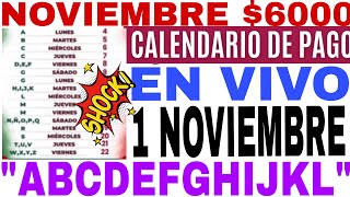 EN VIVO📅 CALENDARIO 🎉quotABCquot 🌟1 Y 4 NOVIEMBRE ☝️ 6000 ADULTOS MAYORES 📢 [upl. by Nuhsal]